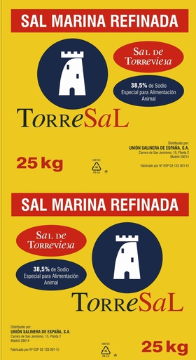 [TOH107] SAL MARINA PIENSOS H-3 25 KG (ALIMENTACION ANIMAL) 