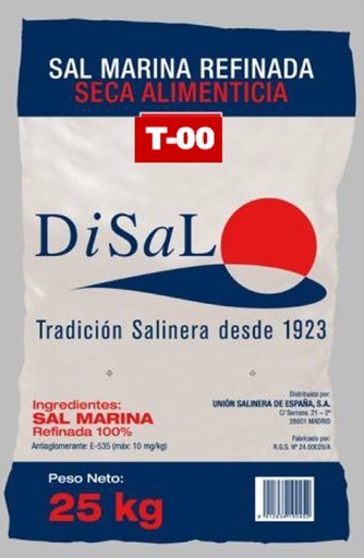 [TOS100] SAL MARINA SECA T-00 25 KG 